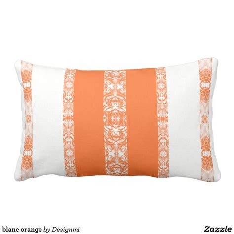 orange white lumbar pillow | Decorative throw pillows, Pillows, Custom ...