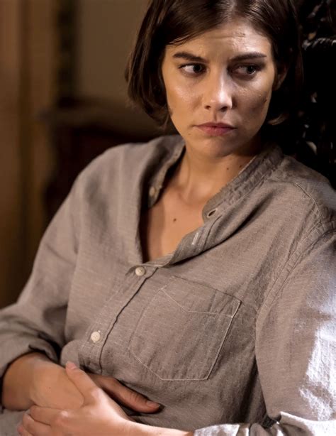 “Maggie Rhee in The Walking Dead Season 8 ” - Still pregnant. (Lauren Cohen as Maggie Rhee in ...