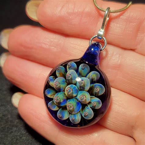 Implosion Pendant Handmade Art Glass Borosilicate Necklace - Etsy