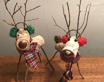 Wine Cork Reindeer Cork Crafts Christmas, Outdoor Christmas Decorations ...