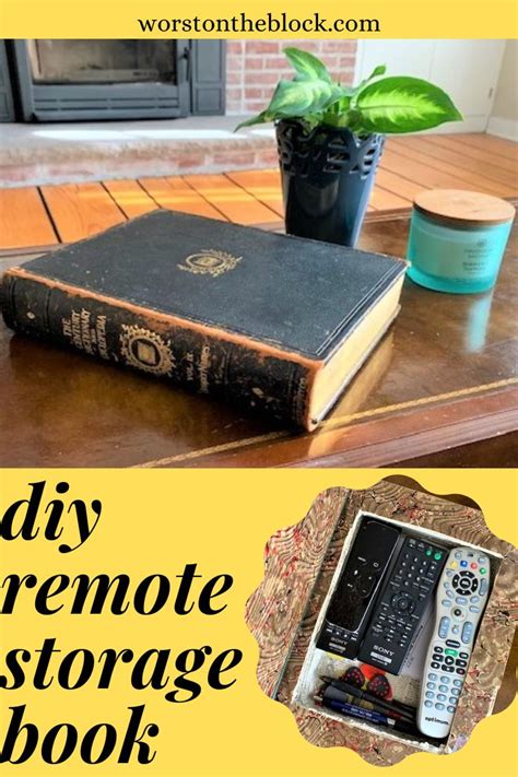 Hidden storage inside a coffee table book. How to hide your remote ...