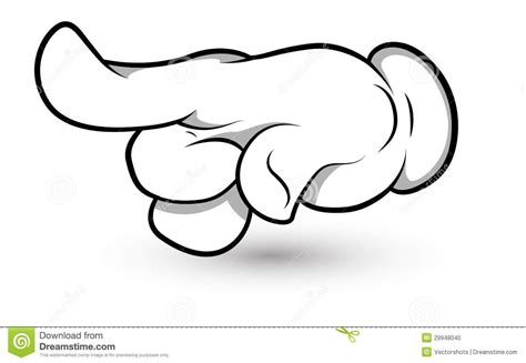 Cartoon Hand - Finger Pointing Art - Vector Illustration Stock Vector - Illustration of fingers ...