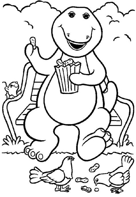 Free Printable Barney Coloring Pages For Kids