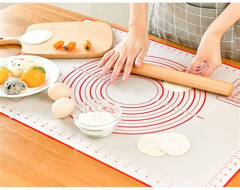 Large Silicone Pastry Mat Non Stick Extra Thick Baking Mat with Measurement Fondant Mat, Counter ...