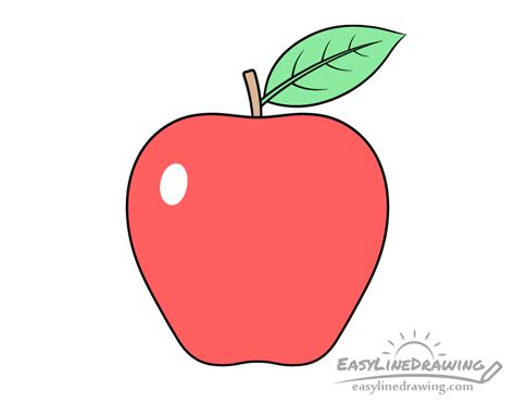 Apple Tree Drawing Step By Step