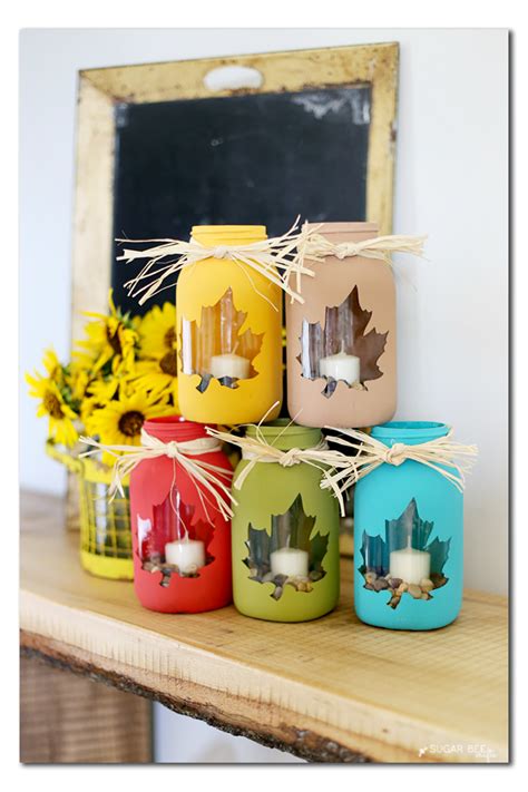 Fall Mason Jar Craft - Sugar Bee Crafts