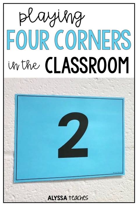 Playing Four Corners in the Classroom - Alyssa Teaches