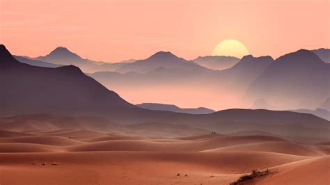 Desert Sunset Wallpaper 4k