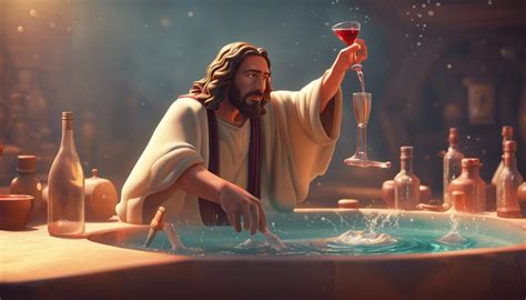 Jesus Turning Water Into Wine - AI Generated Artwork - NightCafe Creator