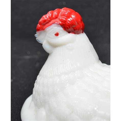 Westmoreland Milk Glass Hen on Nest Serving Dish | Chairish