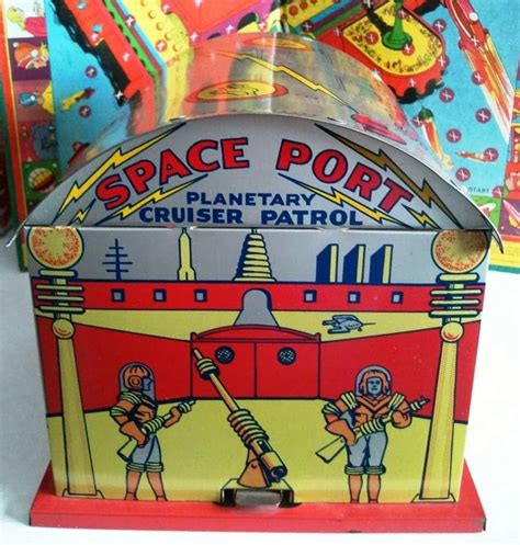 1950s Tin Toy Space Port by T. Cohn/Superior/Pyro | Tin toys, Space ...