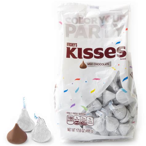 White Hershey's Kisses - 17.6oz Bag • Chocolate Candy Delights • Bulk ...