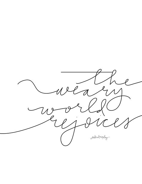 The Weary World Rejoices Free Printable by Aedriel Moxley