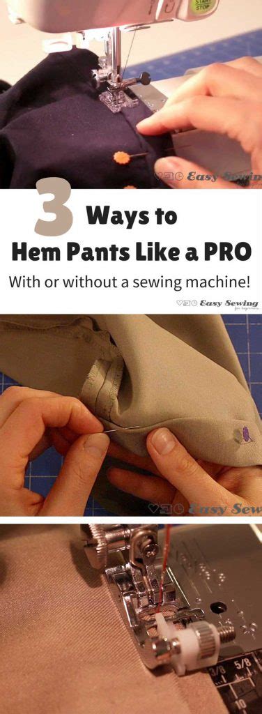 3 Ways to Hem Pants Like a PRO - Easy Sewing For Beginners