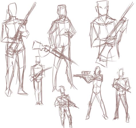 Rifle Holding Pose Study by cyberanimealien on DeviantArt