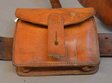 WW I (1914-18) Collectibles FRENCH ARMY WW1 repro LEBEL M1905 LEATHER AMMO POUCH marked 1915 ...