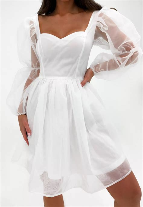 White Dress With Fluffy Trim | royalcdnmedicalsvc.ca