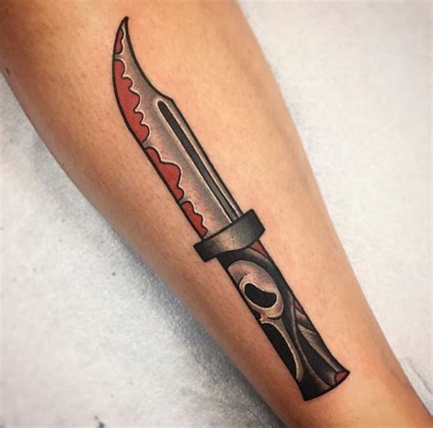 my Scream tattoo🔪 | Knife tattoo, Tattoos, Cute little tattoos