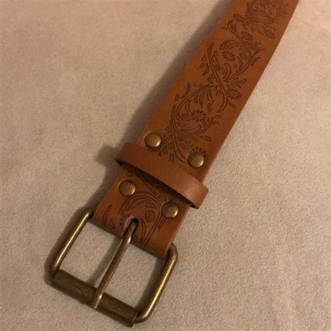 Accessories | Beautiful Brown Belt With Design All Around | Poshmark