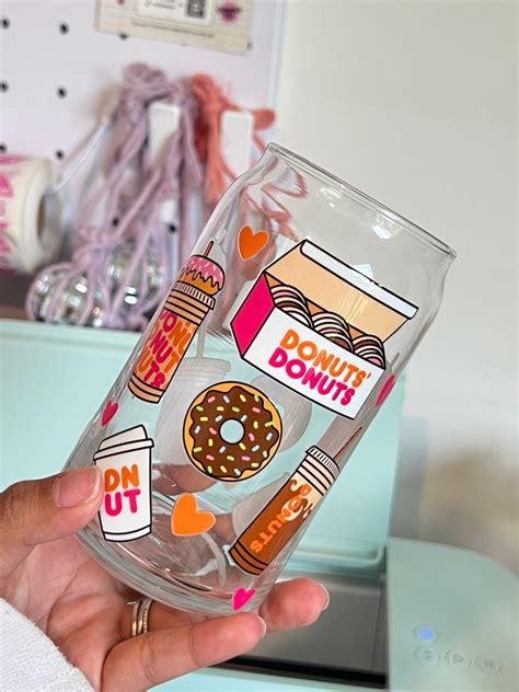 Dunkin Donuts Glass Cup Dunkin Glass Cup Iced Coffee Cup Aesthetic ...