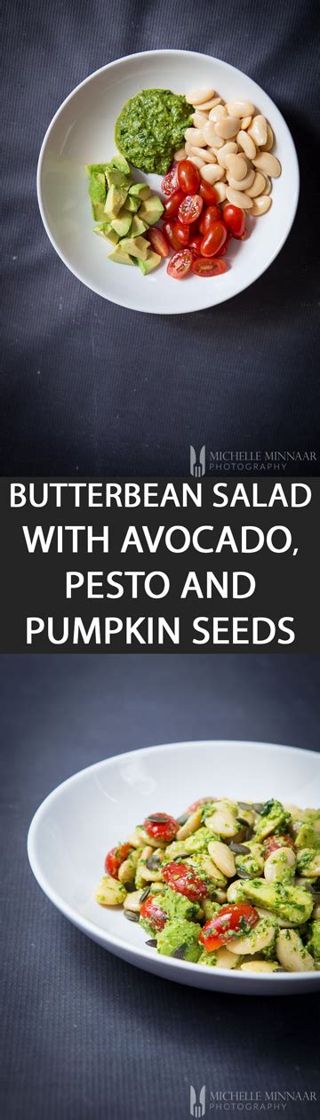 Butter Bean Salad With Avocado, Pesto & Pumpkin Seeds - A Vegan Lunch | Recipe | Vegan dishes ...