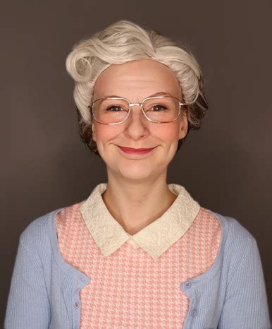 DELUXE Mrs Doubtfire Inspired Grey Costume Wig - by Allaura - The Wig ...