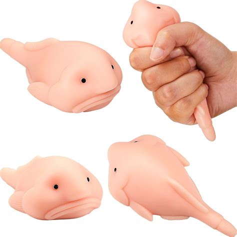 Moinin Cute Blobfish Toy, Scented, Fidget Blob Fish Mochi Toy,Stress ...