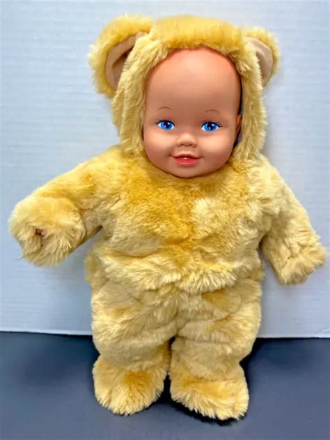 VINTAGE ANNE GEDDES Realistic Convertable Baby Teddy Bear Doll 15" $13.99 - PicClick