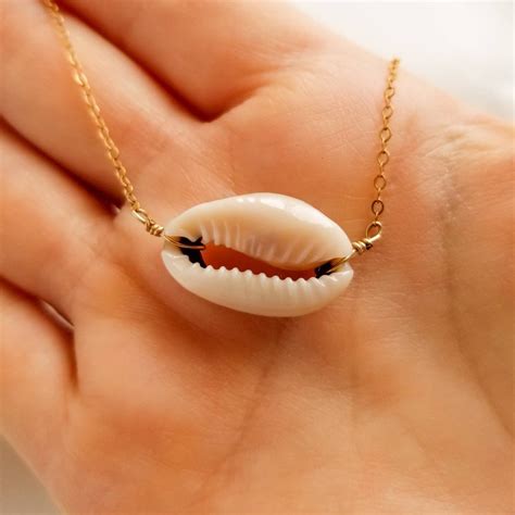 Cowrie Shell Necklace Cowrie Jewelry Necklace Womens | Etsy