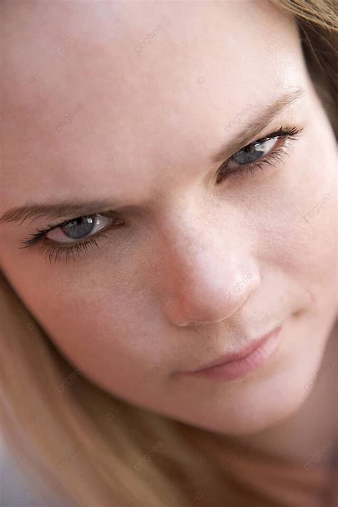 Head Shot Of Woman Scowling Scowling Young Adult Portraits Photo ...