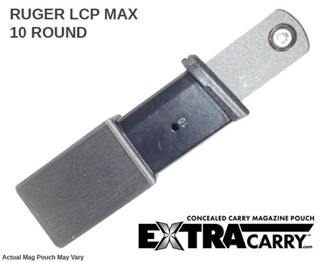 Concealed Carry Mag Holder Ruger LCP MAX 380 - 10 Round – ExtraCarry - Concealed Carry Magazine ...