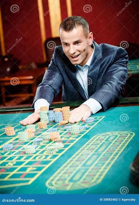 Gambler Stakes Playing Roulette Stock Image - Image of entertainment ...