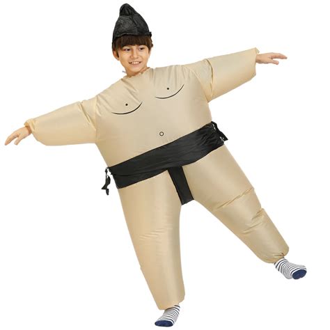 Inflatable Sumo Costume Funny Dress Fan Operated Cosplay Halloween ...