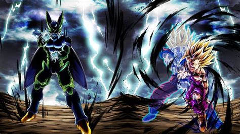 Gohan Vs Cell | Gohan vs cell, Dragon ball wallpapers, Dragonball z wallpaper