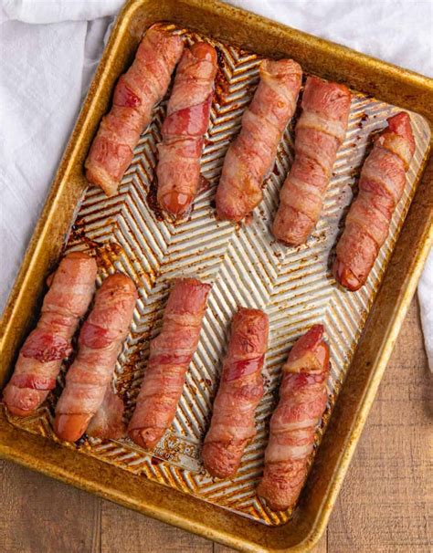 Bacon Wrapped Hot Dogs - Dinner, then Dessert