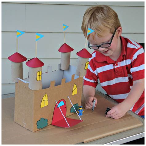 Recycled Cardboard Castle Craft - | Castle crafts, Cardboard castle, Cardboard box crafts