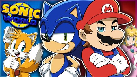 Sonic Meets Mario | Sonic & Tails Play Sonic World - YouTube