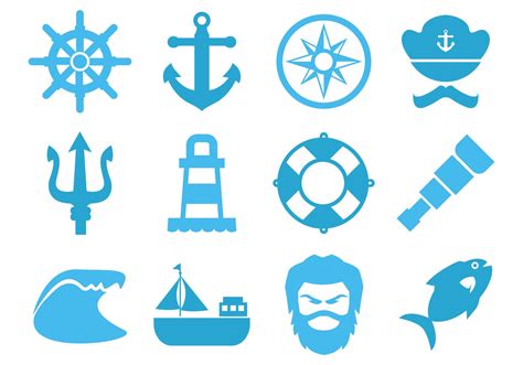 Free Sea Element Icons Vector 127891 Vector Art at Vecteezy