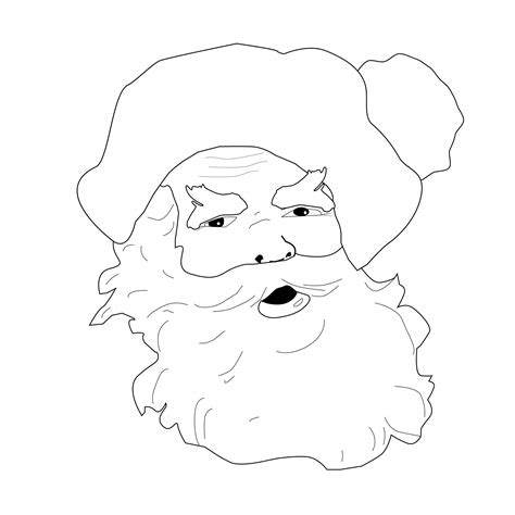 Santa Claus Coloring Page Free Stock Photo - Public Domain Pictures