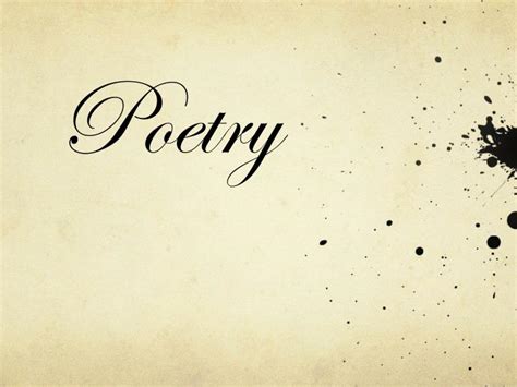 PPT - Poetry PowerPoint Presentation, free download - ID:5086448