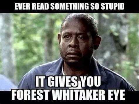 Forest Whitaker Eye Funny Meme | Forest whitaker, Funny memes, Funny pictures