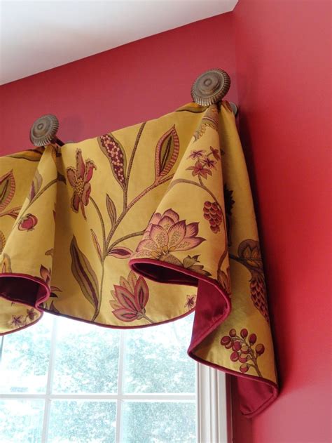 Kitchen valance | Diy window treatments, Bay window treatments, Kitchen ...