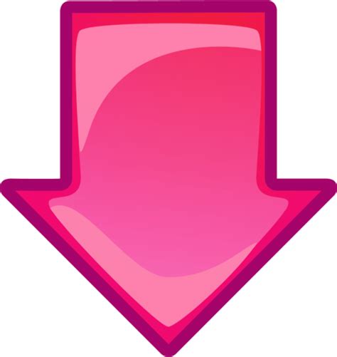 pink arrow pointing down - Clip Art Library