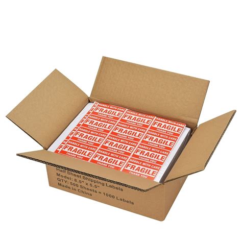 1000 Premium 8.5" X 5.5" Half Sheet Self Adhesive Shipping Labels -New Free Ship | eBay