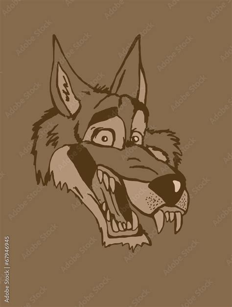 Vintage big bad wolf Stock Illustration | Adobe Stock