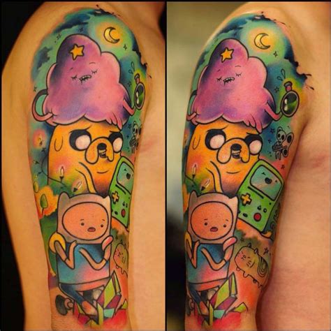 Adventure Time Tattoo Sleeve - Best Tattoo Ideas Gallery