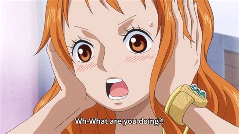 Nami looks at Reiju kisses Luffy - One Piece Anime Episode 785 | One piece