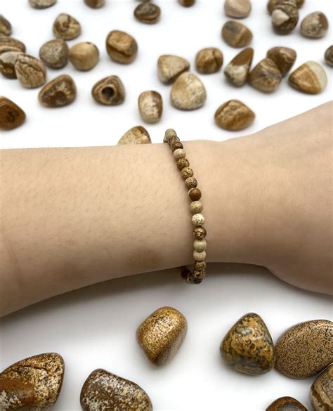 Picture Jasper Bracelet – Small Bead 4mm – A Time for Karma