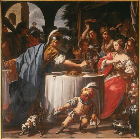 The Banquet of Mark Antony and Cleopatra Painting | Francesco Trevisani ...