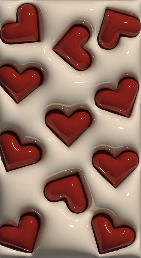 3D Red Heart Wallpaper for Phone & iPhone – Idea Wallpapers , iPhone ...